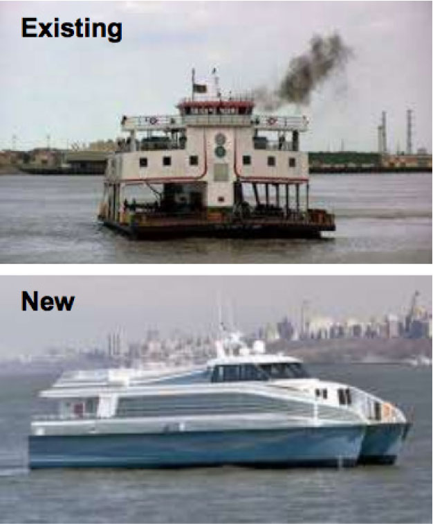 New "Catamaran" Style Pedestrian Ferry boats will replace 1970s era boats